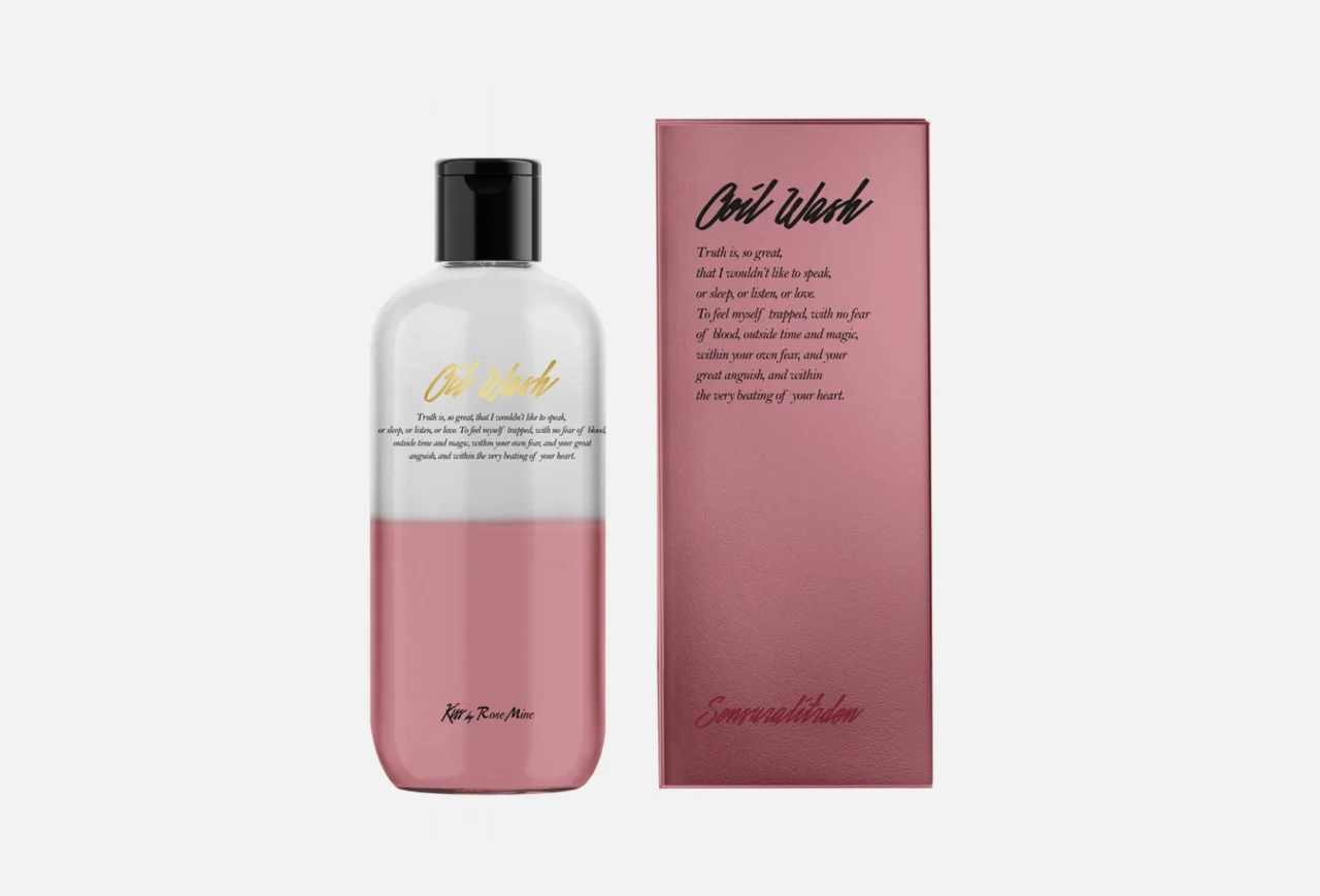 Масло парфюмированное для душа с ДРЕВЕСНО-МУСКУСНЫМ АРОМАТОМ Kiss by RosemineFragrance Oil Wash - Glamour Sensuality, 300 мл